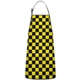 thumbnail image 1 of Yellow and Black Checkered Pattern Apron-Garden Aprons for Women with Pockets-Cotton Linen Waterproof Kitchen Cooking Gardening Aprons Adjustable for Kitchen,Cooking,BBQ and Salon 33x27 Inch, 1 of 7