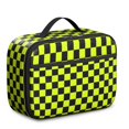 thumbnail image 1 of Yellow and Black Checkered Pattern Insulated Lunch Bag Teens,Bento School Lunch Bag for Teens for Work,Picnic or Travel 10.6x7.7x4.3 Inches,12 Can Capacity, 1 of 6