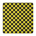 thumbnail image 1 of Yellow and Black Checkered Pattern Square Fitted Tablecloth with Elastic Edge,Square Table Cover,Washable Elastic Table Cover for Home Kitchen Party Decor 34"x34", 1 of 6
