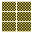 thumbnail image 1 of Yellow and Black Checkered Pattern Summer Placemats Table Placemats Set Of 6-Linen Kitchen Washable Placemats Table Mats 11.8"x17.7" Non-Slip Heat Resistant, 1 of 5