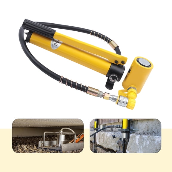 YUQXICC Yellow + Black Ergonomic Hydraulic Ram Cylinder Jack Hydraulic Jack for Power Chemical Steel Bridges