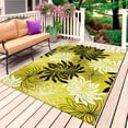 thumbnail image 1 of Yellow Black Flowers Outdoor Rug 4x6 Ft, Non Slip Washable Area Rug, Modern Abstract Blooms Floral Patio Rugs Carpet Runner, Large Floor Mat for Indoor/Outdoor Deck Porch Camping, 1 of 8