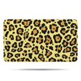 thumbnail image 1 of Yellow and Black Leopard Pattern Bathroom Rugs Mat,Non Slip Microfiber Bathroom Rug,Rubber Backing,Soft Bathroom Mats for Bathroom Floor,Tub and Shower,17x30in(43x75cm), 1 of 5