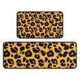 thumbnail image 1 of Yellow and Black Of Leopard Print Kitchen Rugs Sets Of 2,Anti Fatigue Kitchen Mat Rugs Non Slip Washable,Decorative Kitchen Floor Mats for Kitchen,Sink,Laundry,17"X30"+17"X47", 1 of 7