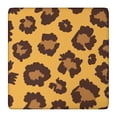thumbnail image 1 of Yellow and Black Of Leopard Print Square Fitted Tablecloth with Elastic Edge,Square Table Cover,Washable Elastic Table Cover for Home Kitchen Party Decor 36"x36", 1 of 6