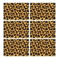 thumbnail image 1 of Yellow and Black Of Leopard Print Summer Placemats Table Placemats Set Of 6-Linen Kitchen Washable Placemats Table Mats 11.8"x17.7"Non-Slip Heat Resistant, 1 of 5