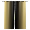 thumbnail image 1 of Yellow Black Ombre Blackout Curtains 45 Inches Long for Bedroom, Modern Gradient Abstract Art Thermal Insulated Room Darkening Black Out Window Curtain Panels Grommet Drapes for Living Room, 1 of 8