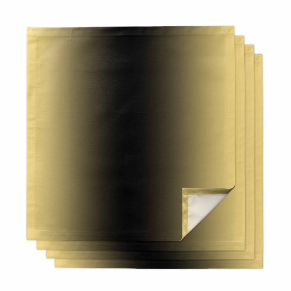 Yellow Black Ombre Cloth Napkins, Modern Gradient Abstract Art Washable and Reusable Dinner Napkins Set of 4, Table Napkin for Kitchen Party Birthday Wedding Hotel Housewarming 20"x20"