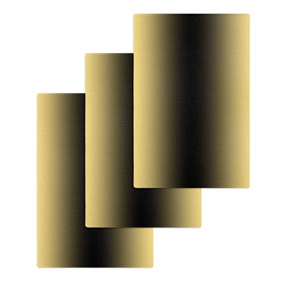 Yellow Black Ombre Kitchen Dish Towels for Drying Dishes Set of 3, Modern Gradient Abstract Art Waffle Weave Microfiber Hand Tea Bathroom Towels Quick Dry & Absorbent Towel 15.7x23.6