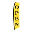 thumbnail image 1 of Yellow  Black "Open" Wave Flag - 134"H x 32"W, 1 of 1