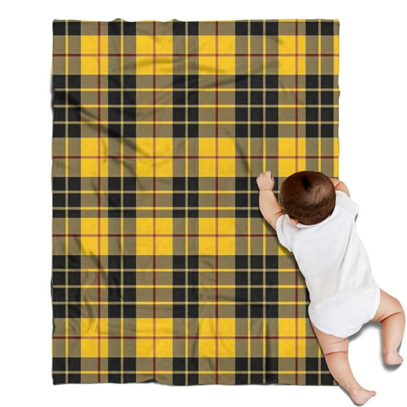 Yellow Black and Red Checkerboard Checkered Pattern Blanket,Comfortable Soft Flannel Throw Blanket,All Season,Warm Lightweight Blankets for Sofa Bed Couch Living Room Chair,30"x40"