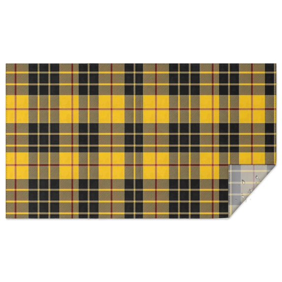 Yellow Black and Red Checkerboard Checkered Rectangle Tablecloth 60"x102",Waterproof Polyester Rectangle Table Cloth, Wipeable Spillproof Polyester Tablecloth for Dining, Camping, Indoor and Outdoor