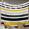 thumbnail image 1 of Yellow Black Stripe Tapestry for Bedroom Wall Hanging Tapestry, Modern Abstract Art Coarse Striped Ceiling Backdrop Tapestries Poster Blanket Wall Decor for Teens Room Living Room Dorm 59" x 90", 1 of 8