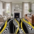 thumbnail image 1 of Yellow Black Stripes Area Rug 6x9 Washable Rug Non Slip Modern Grey Ombre Abstract Striped Large Area Rug Soft Stainresistant Indoor Floor Carpet for Living Room Bedroom Home Office Dining Room, 1 of 8