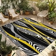 thumbnail image 1 of Yellow Black Stripes Outdoor Rug for Patio/Deck/Porch, Non-Slip Large Area Rug 4 x 6 Ft, Modern Grey Ombre Abstract Striped Indoor Outdoor Rugs Washable Area Rugs, Camping Rug Carpet Runner, 1 of 8