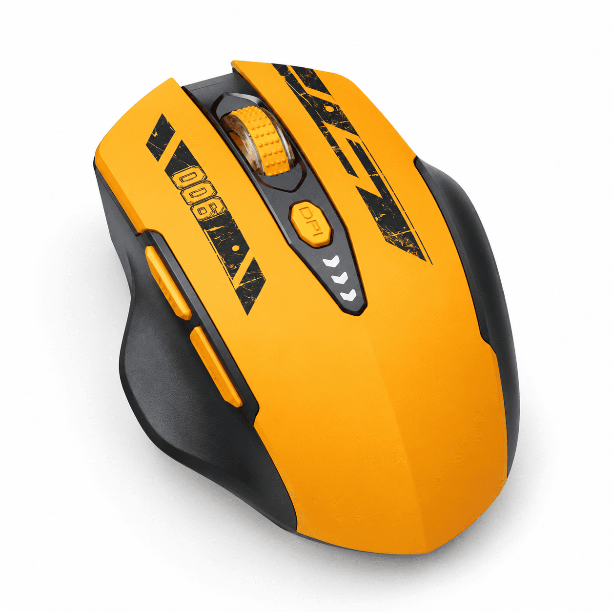 Yellow Black Tri-mode Wireless Rechargeable Computer Mouse with ...