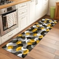 thumbnail image 1 of Yellow Black Wavy Runner Rugs 2x6 ft Medieval Abstract White Grey Yellow Black Texture Washable Hallway Rugs Non-Slip Floor Mats Absorbent Carpet Bedside Runners for Bedroom Kitchen Bathroom Laundry, 1 of 9