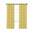 thumbnail image 1 of Yellow Blackout Curtains 39 Inches Long for Bedroom, Country French Rustic Buffalo Plaid Modern Art Thermal Insulated Room Darkening Black Out Window Curtain Panels Grommet Drapes for Living Room, 1 of 8