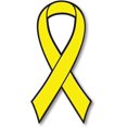 thumbnail image 1 of Yellow Bladder Cancer Awareness Ribbon Car Decal 3.5" x 7", 1 of 3