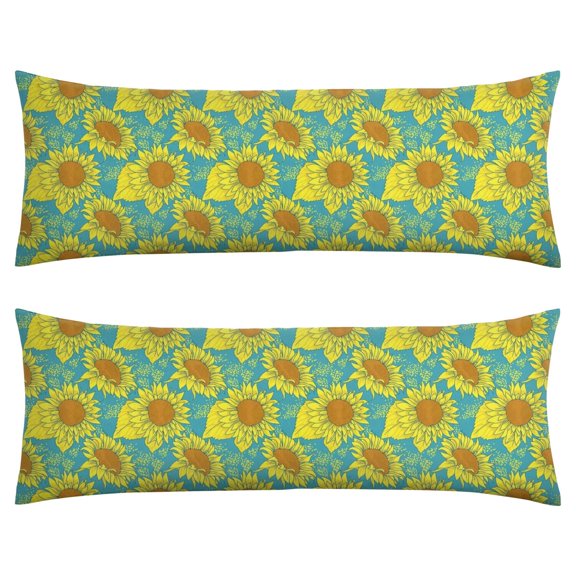 Yellow Bloom Throw Pillow Case – Sunny Sunflower Print, Summer & Autumn Vibes, Cozy Living Room Accent