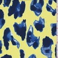 thumbnail image 1 of Yellow/Blue Animal Print Crepe de Chine, Fabric By the Yard, 1 of 1