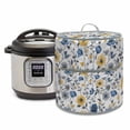 thumbnail image 1 of Yellow Blue Floral Pressure Cooker Cover Vintage Leaf Dust Cover for Kitchen Appliances with Top Handle & Storage Pockets, Fits 8 Quart Instant Pot, Air Fryer, Crock Pot, 1 of 9