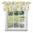thumbnail image 1 of Yellow Blue Flowers Valance Curtain for Windows Watercolors Spring Floral Abstract Rod Pocket Curtain Valances Short Window Treatments Panels for Kitchen Bathroom Laundry Room Basement 56 x 16 Inch, 1 of 9