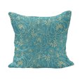 thumbnail image 1 of Yellow and Blue Fluffy Throw Pillow Cushion Cover, Classic Floral Twig Leaves Blooms Petals Essence Flowers Design, Decorative Square Pillow Case, 26" x 26", Turquoise Pale Yellow, by Ambesonne, 1 of 5