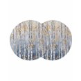thumbnail image 1 of Yellow Blue Forest Round 15 Inch Placemats Set of 2, Modern Oil Painting Art HeatResistant Non Slip Place Mats for Dining Table, Wipeable Braided Kitchen Table Mats for Housewarming, 1 of 9