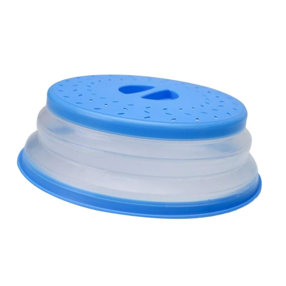 Yellow/Blue/ In 1 Collapsible Microwave Cover Foldable Nonslip Food Dish Bowl Lid Colander Strainer