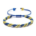 thumbnail image 1 of Yellow Blue National Flag Adjustable String Woven Wrist Wrap Blue Yellow Bracelets & Bangles Jewelry, 1 of 8