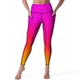 thumbnail image 1 of Yellow Blue Ombre Leggings Print Push Up Yoga Pants Cute Stretch Yoga Legging Women Graphic Fitness Sports Tights, 1 of 6