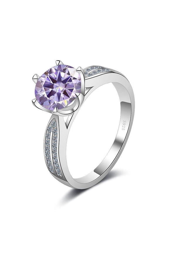 Yellow/Blue/Pink Moissanite Diamond Rings for Women 1ct D Color Moissanite Engagement Rings 925 Sterling Silver Wedding Anniversary Rings for Women with Certificate