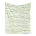 thumbnail image 1 of Yellow and Blue Soft Flannel Fleece Throw Blanket, Hand Drawn Shapes Sketch Style Simplistic Abstract Art, Cozy Plush for Indoor and Outdoor Use, 60" x 80", Earth Yellow Pale Blue, by Ambesonne, 1 of 5