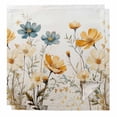 thumbnail image 1 of Yellow Blue Spring Floral Cloth Napkins Washable Set of 2, Watercolor Summer Botanical Reusable Dinner Table Napkins Cloth Bulk for Weddings Kitchen Restaurants Hotel Events Parties 20 x 20 Inch, 1 of 9