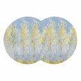 thumbnail image 1 of Yellow Blue Vintage Round 15 Inch Placemats Set of 2, Modern Abstract Art Oil Paiting HeatResistant Non Slip Place Mats for Dining Table, Wipeable Braided Kitchen Table Mats for Housewarming, 1 of 9