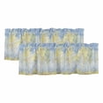 thumbnail image 1 of Yellow Blue Vintage Valances for Windows, Modern Abstract Art Oil Paiting Light Filtering Kitchen Curtains, Rod Pocket Window Valance Curtains for Living Room Bedroom, 42" W x 12" L, 2 Panels, 1 of 9