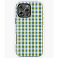 thumbnail image 1 of Yellow Blue White Gingham Plaid M4755 Phone Case for iPhone 17 16 15 14 13 12 11 Pro Max, 1 of 2