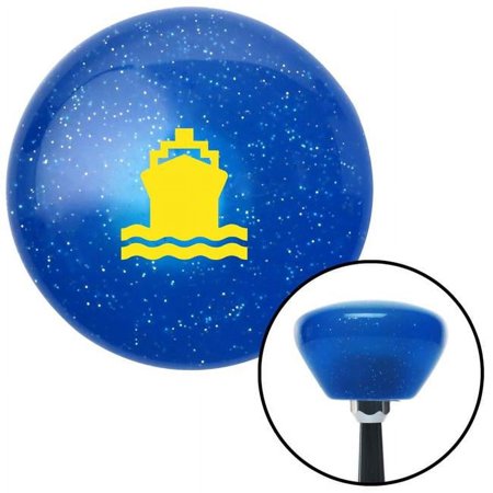 Yellow Boat Blue Retro Metal Flake Shift Knob with M16 x 1.5 Insert Shifter Auto