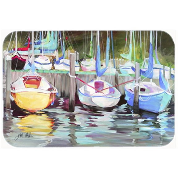 Yellow Boat Sailboat Mouse Pad