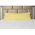 thumbnail image 1 of Yellow Body Pillow Case Cover with Zipper, Circles in Squares Dots Like Patterned Modern Cool Geometric Print, Decorative Accent Long Pillowcase, Yellow and White, by Ambesonne, 1 of 1