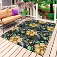 thumbnail image 1 of Yellow Boho Floral Outdoor Rug for Patio/Deck/Porch, Non-Slip Large Area Rug 4 x 6 Ft, Vintage Southwestern Ethnic Tribe Botanical Indoor Outdoor Rugs Washable Area Rugs, Camping Rug Carpet Runner, 1 of 8