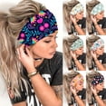 thumbnail image 1 of Yellow Boho Headbands for Women polyester Large Thick Turban Head Wrap Headband, Boho Bandana Head Bands for Women's Hair, Non Slip Workout Yoga Hairband Hair Accessories One Size, 1 of 4