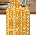thumbnail image 1 of Yellow Boho Table Runner 90 Inches, Abstract Geometric Bohemia Ethnic Striped Bed Runner Dresser Scarves Tabletop for Indoor Outdoor Parties/Ceremony/Banquet, 13" x 90", 1 of 9