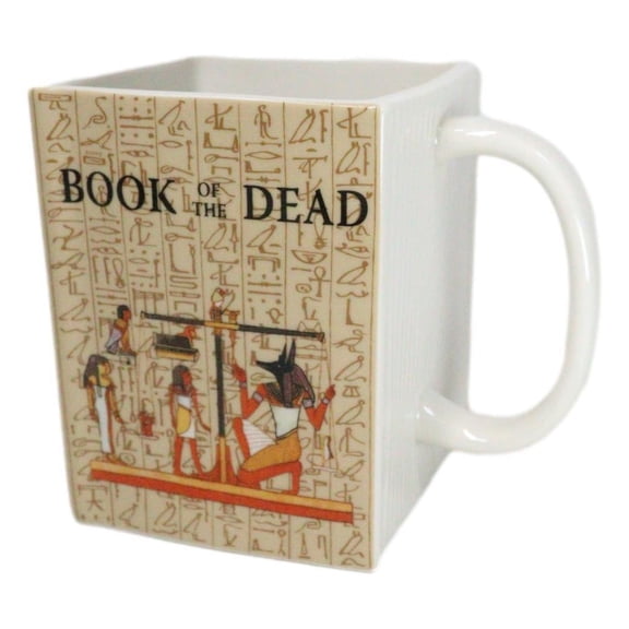 Yellow Book Of The Dead Egyptian Anubis Arcane Arts Ceramic Boxy Square Mug