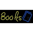 thumbnail image 1 of Yellow Books LED Neon Sign 13 x 32 - inches, Black Square Cut Acrylic Backing, with Dimmer - Bright and Premium built indoor LED Neon Sign for Defence Force., 1 of 6