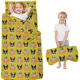 thumbnail image 1 of Yellow Boston Terrier and Flower Toddler Nap Mats for Kids Preschool,Sleeping Mat Bag or Kids,Toddler Sleeping Bag,Toddler Nap Mat or Daycare, 1 of 6