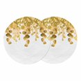 thumbnail image 1 of Yellow Botanical Round 15 Inch Placemats Set of 2, Watercolor Spring Eucalyptus Leaves HeatResistant Non Slip Place Mats for Dining Table, Wipeable Braided Kitchen Table Mats for Housewarming, 1 of 9