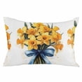 thumbnail image 1 of Yellow Botanical Throw Pillow Cover 20 x 26 Inch Decorative Pillow Cover Spring Garden Florals Wildflowers Lumbar Pillowcase Seasonal Rectangle Cushion Case for Couch Sofa Bed Living Room, 1 of 7