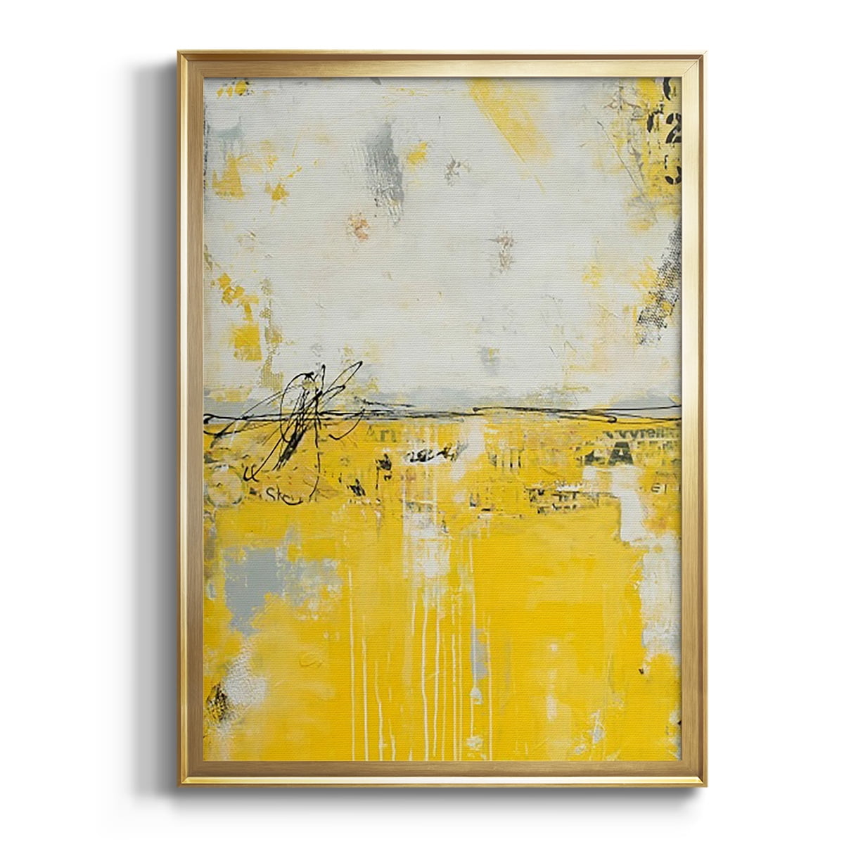 Yellow Bound Premium Framed Print, in Gold, Black, or Silver - Ready to Hang